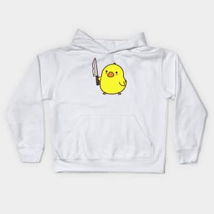 Cute Duck With Knife Kids Hoodie